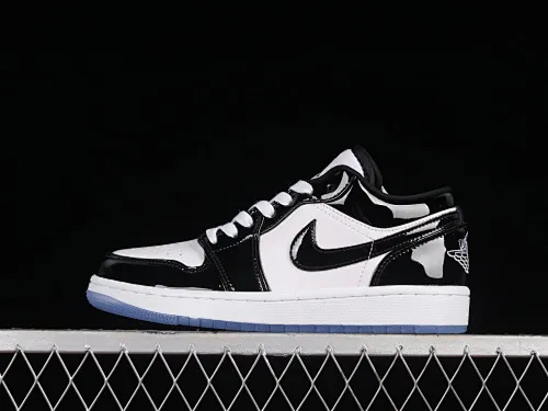 All categories Air Jordan Jordan series basketball shoes Air Jordan 1 Low Air Jordan 1 Low "Concord" AJ1 Joe 1 Concord black and white patent leather low-top basketball shoes DV1309-100